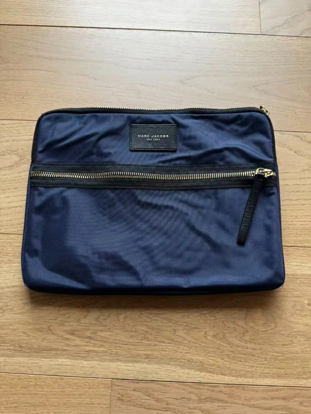 Marc Jacobs Nylon Laptop Sleeve Bag Pouch Blue Black